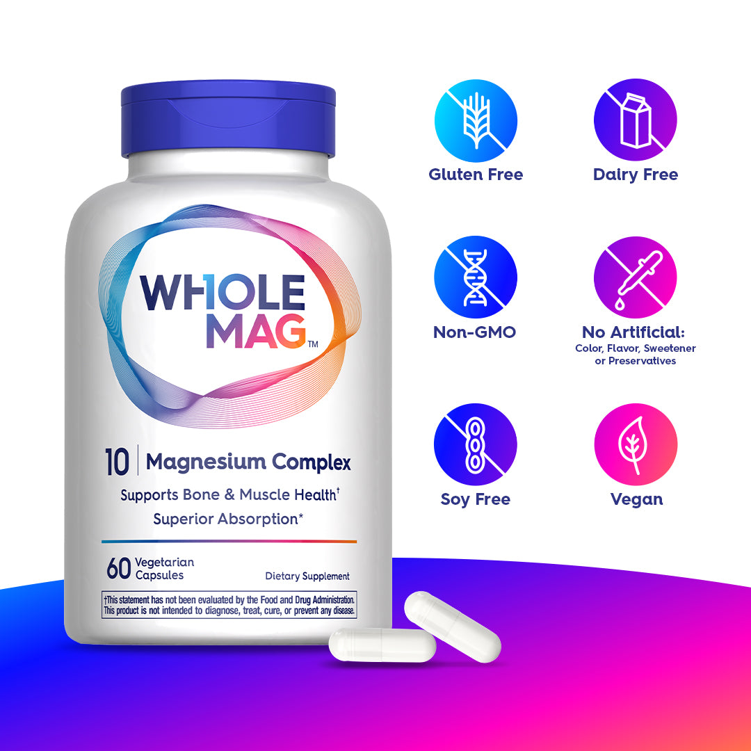 WholeMag 10 Magnesium Complex | Total Body Support | Supports Muscle, Bone and Nerve Health | High Absorption